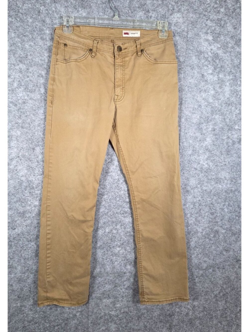 Wrangler Men's Straight Fit Khaki Pants Tan Size 32x30 Casual Workwear Western S